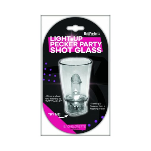 Light Up Pecker Party Shot Glass w-Convenient Hang-String