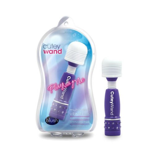 Play with Me Cutey Wand Mini Vibrator Purple