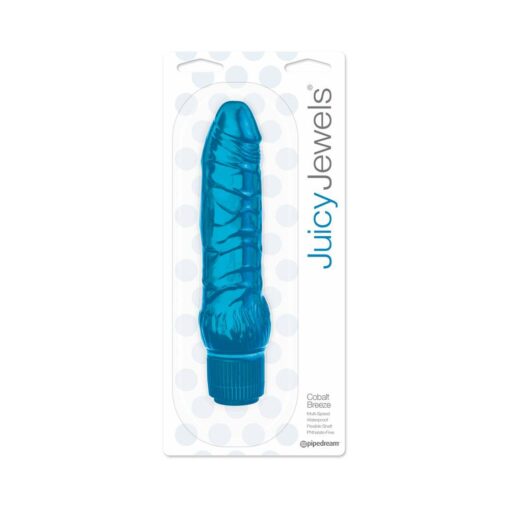 Pipedream Juicy Jewels Cobalt Breeze Flexible Realistic Vibrator Blue