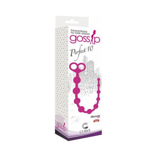 Curve Toys Gossip Perfect 10 Silicone Anal Beads Magenta