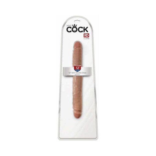 Pipedream King Cock 12 in. Slim Double Dildo Realistic Tan