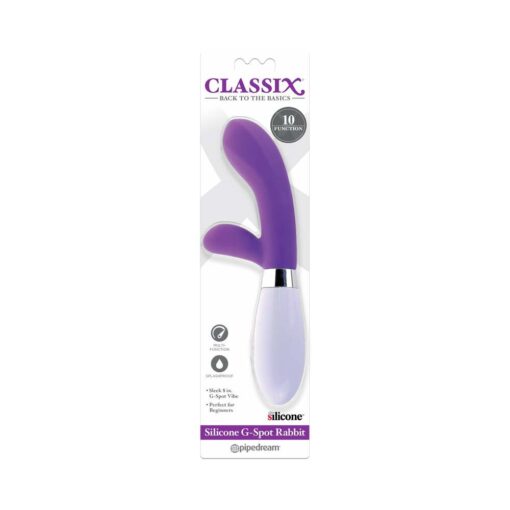 Pipedream Classix Silicone G-Spot Rabbit Vibrator Purple