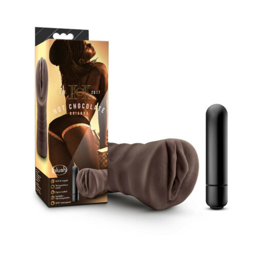 Hot Chocolate Brianna Vagina Stroker with Bullet Vibrator Brown