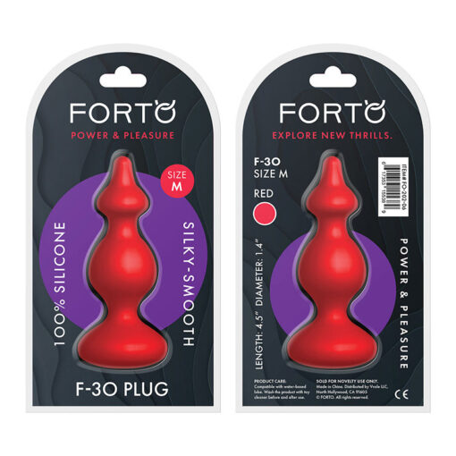 Forto F-30 Pointer Silicone Anal Plug Medium Red