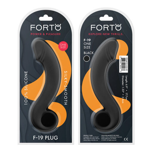 Forto F-19 Silicone Anal Plug Black