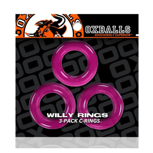 Oxballs Willy Rings 3-Pack Cockrings O-S Hot Pink