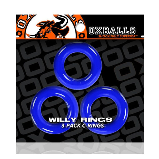 Oxballs Willy Rings 3-Pack Cockrings O-S Police Blue