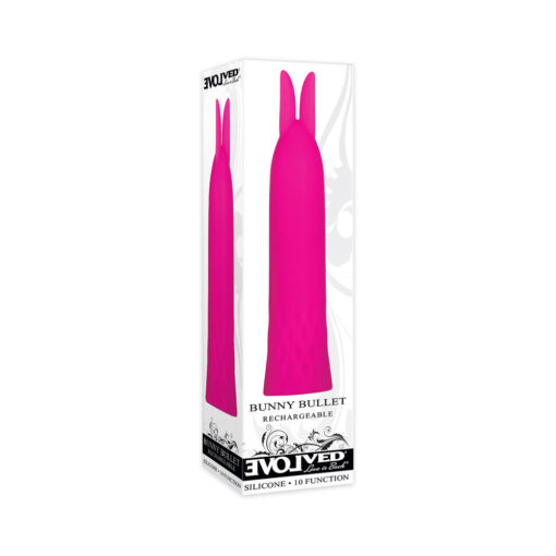 Evolved Bunny Bullet Rechargeable Silicone Vibrator With Ears Pink