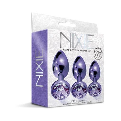 Nixie Metal Butt PlugTrainerSet 3-Piece Purple Metallic