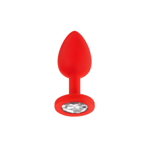 Luv Inc Jp33 Jeweled Large Plug Silicone with 3-Piece Interchangeable Gems Coral