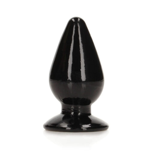 RealRock Crystal Clear 4.5 in. Anal Plug Black