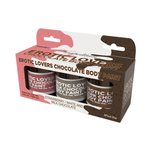 Erotic Chocolate Body Paints White-Milk Chocolate&Strawberry (3 Pack)