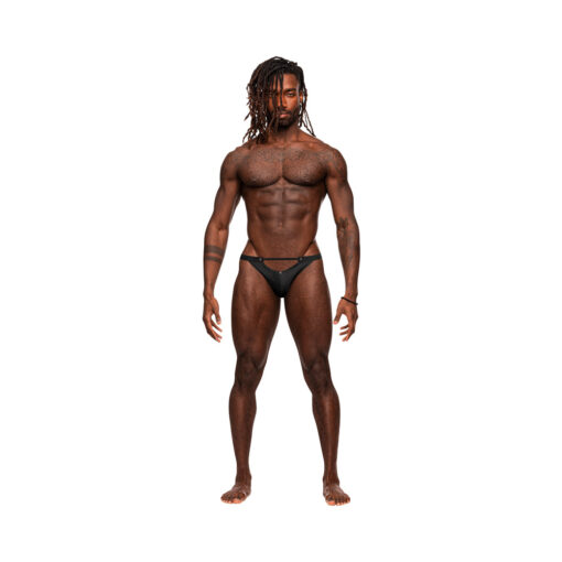 Male Power Magnificence Micro V Thong Black S-M