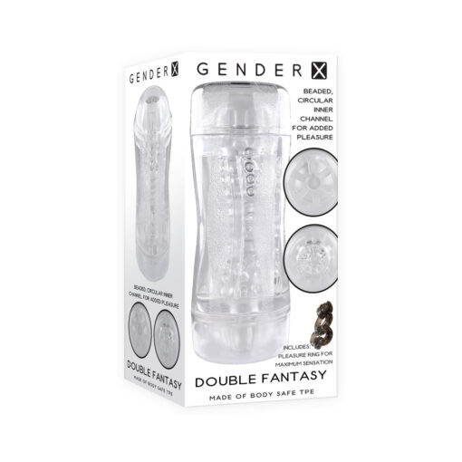 Gender X Double Fantasy Dual Entry Stroker Clear