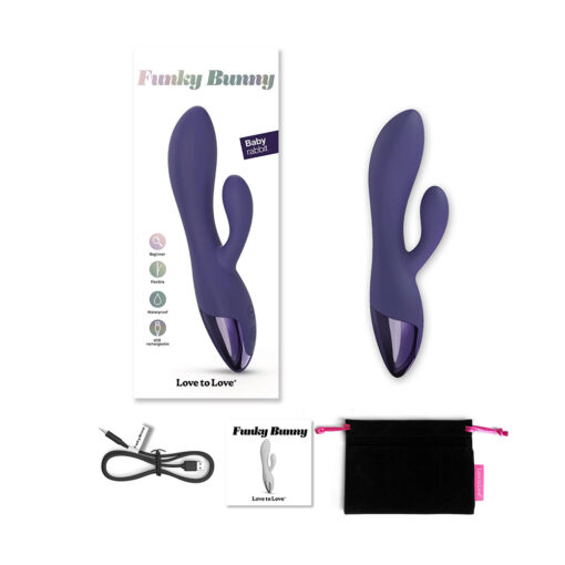 Love to Love Funky Bunny Baby Rabbit Vibrator Midnight Indigo