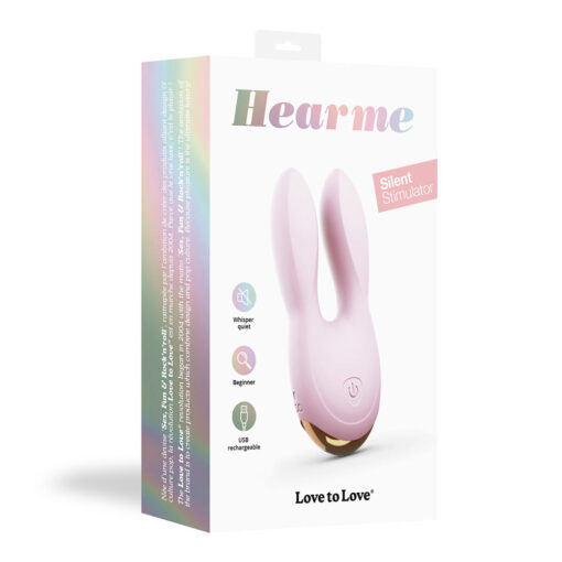 Love to Love Hear Me Rechargeable Silicone Flexible Ear Vibrator Baby Pink