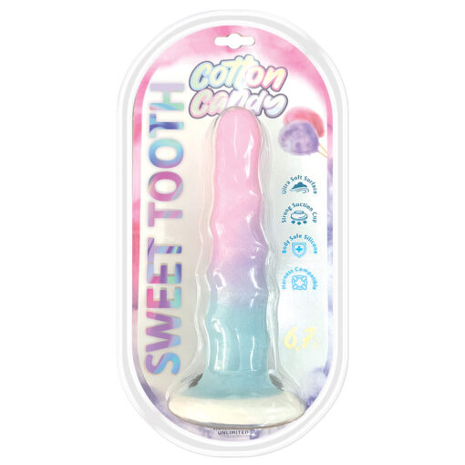 Cotton Candy Sweet Tooth 6.7 in. Silicone-TPE Dildo