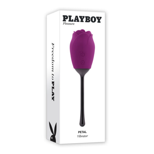 Playboy Petal Rechargeable Silicone Tongue Flicking Vibrator Wild Aster