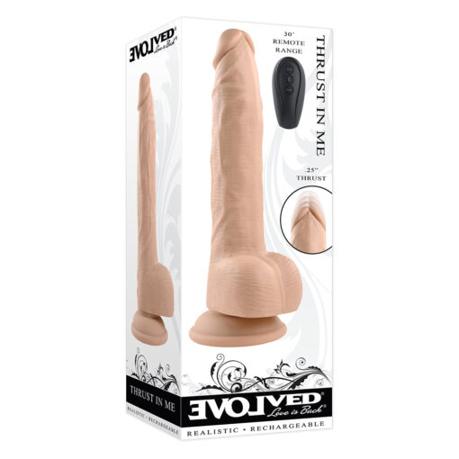 Evolved Thrust In Me Thrusting Vibrating 9.25 in. Dildo Light