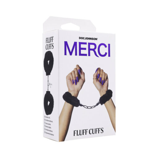 Merci Fluff Cuffs Black