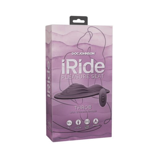 iRide Pleasure Seat Throb Rechargeable with Wireless Remote Dusty Purple