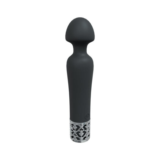 Royal Gems Scepter Silicone Rechargeable Vibrator Black