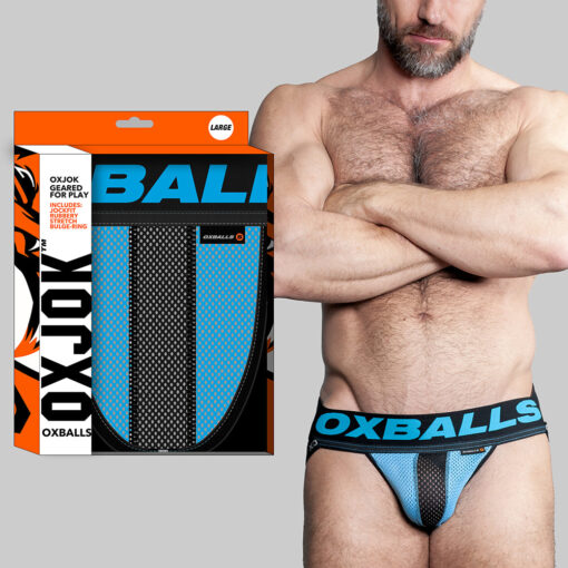 Oxballs Oxjok Airmesh Swagger Slider-Strap Jock Sky Blue M