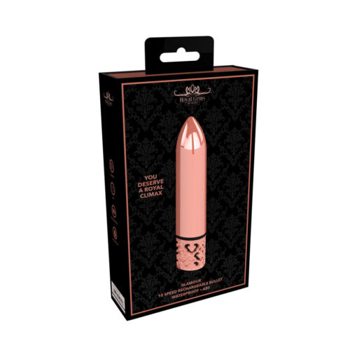 Royal Gems Glamour Rechargeable ABS Bullet Vibrator Rose Gold