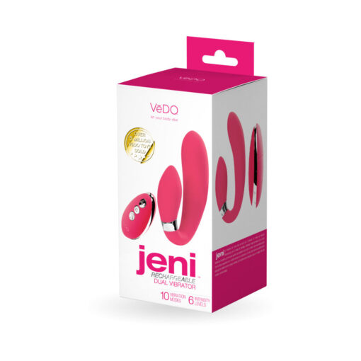 VeDO Jeni C-Shaped Dual Motor Vibe with Remote Pink