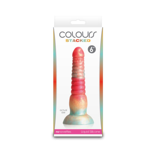 Colours Stacked 6in Dildo Red-Gold