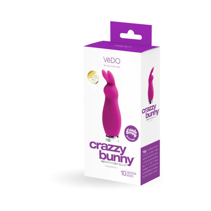 VeDO Crazzy Bunny Rechargeable Mini Vibe - Deep Purple