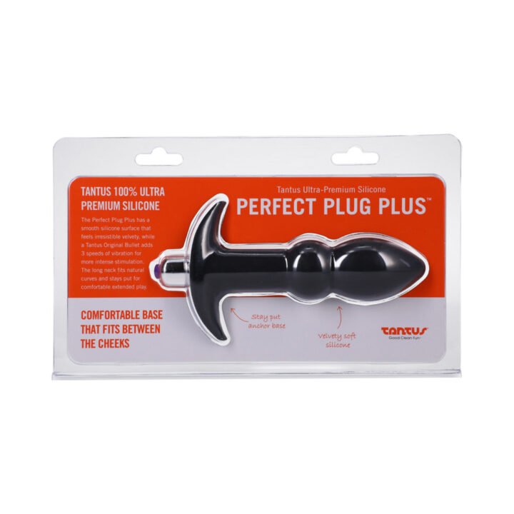 Tantus Perfect Plug Plus Vibrating Anal Plug Onyx